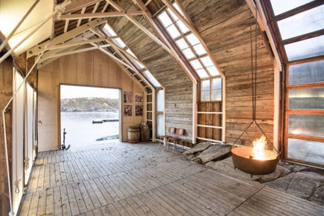 boathouse, boat house, TYIN tegnestue, norway, reclaimed wood, reclaimed materials