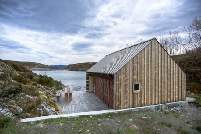 boathouse, boat house, TYIN tegnestue, norway, reclaimed wood, reclaimed materials