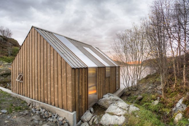 boathouse, boat house, TYIN tegnestue, norway, reclaimed wood, reclaimed materials