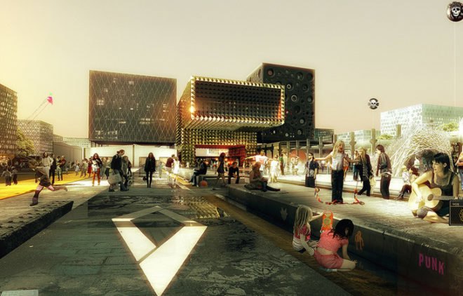 green design, eco design, sustainable design, MVRDV, COBE Architects, Roskilde Festival, Danish Rock Museum, repurposed concrete factory