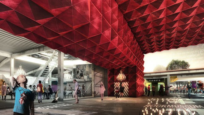green design, eco design, sustainable design, MVRDV, COBE Architects, Roskilde Festival, Danish Rock Museum, repurposed concrete factory