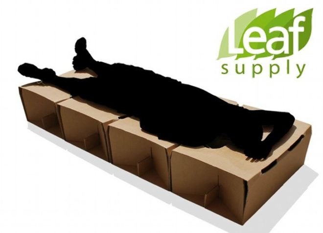 Cardboard, cardboard bed, disaster relief, humanitarian design, LeafBed, Leaf Supply