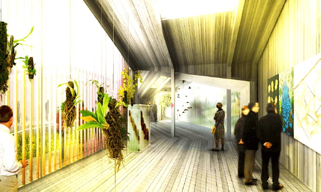 HHF Architects, AWP Architects, Follies, minimalist, Carrière-Sous-Poissy, timber, local construction companies, seine river, green design, eco-design, sustainable design, ecological showcase