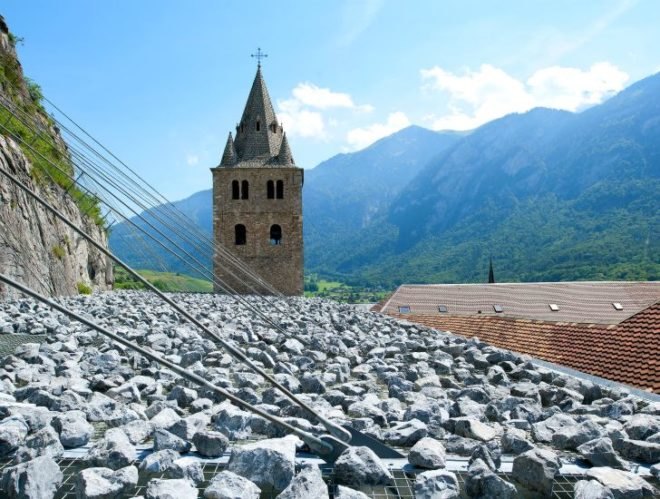 Couverture Ruine Archeologique, Savioz Fabrizzi Architectes, st. maurice abbey, disaster proof design, daylighting, floating roof, archaeology site