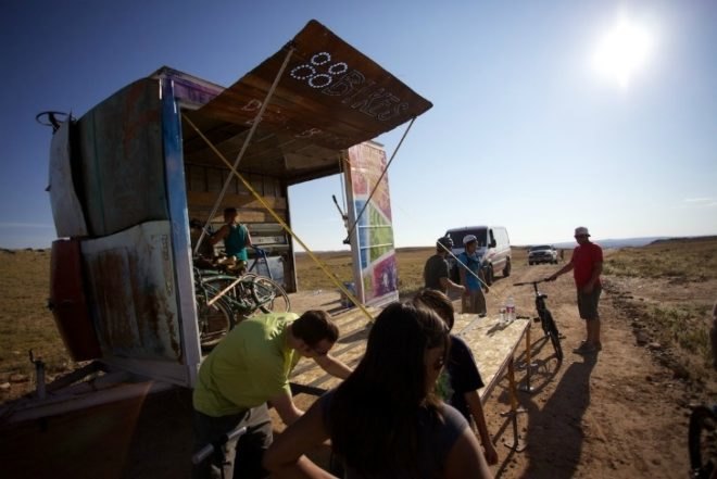 design build bluff, 88bikes, mobile bike shop, reclaimed materials, bikes, navajo nation