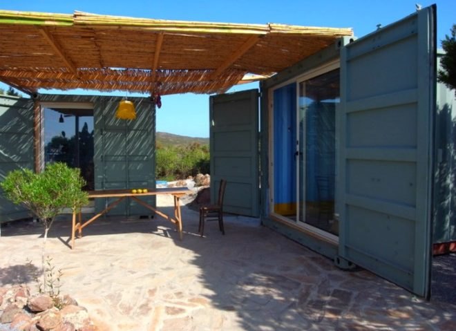 cargotecture, designboom, container office, shipping containers, sardinia, italy, eco offices