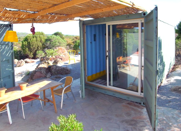 cargotecture, designboom, container office, shipping containers, sardinia, italy, eco offices