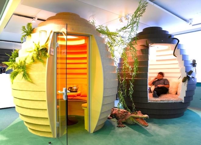 Google, Zurich, Zooglers, Adaptive Reuse, renovation, daylight, glass-partitioning, eco design, sustainable design, green design, collaborative space, green space, daylighting