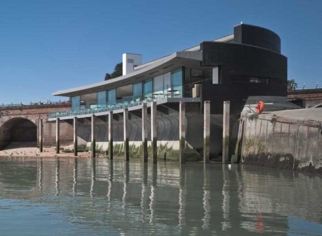 green design, eco design, sustainable design, Folkestone, England, Harbor, Rocksalt, Guy Hollaway Architects, glass curtain, rain filtration, charred larch, natural lighting, seaside, locavore