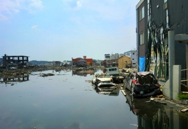 Kesennuma Fish Arch, Keio University, student project, tsunami relief, temporary pavilion, art installation, japan