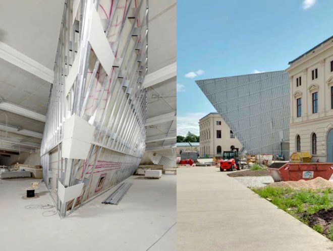 green design, eco design, sustainable design, Daniel Libeskind, Dresden, Germany Museum of Military History, glass addition, natural lighting