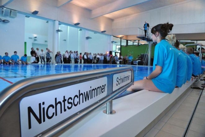 green pool design, energy saving pool design, green public pool, passive house, passivhaus, passive haus, passivehaus pool, eco pool, German public pool, reclaimed energy plant, German green building