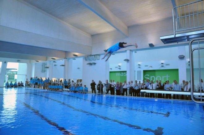 green pool design, energy saving pool design, green public pool, passive house, passivhaus, passive haus, passivehaus pool, eco pool, German public pool, reclaimed energy plant, German green building