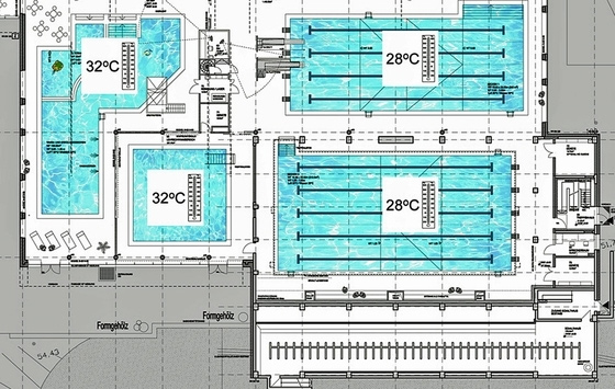green pool design, energy saving pool design, green public pool, passive house, passivhaus, passive haus, passivehaus pool, eco pool, German public pool, reclaimed energy plant, German green building