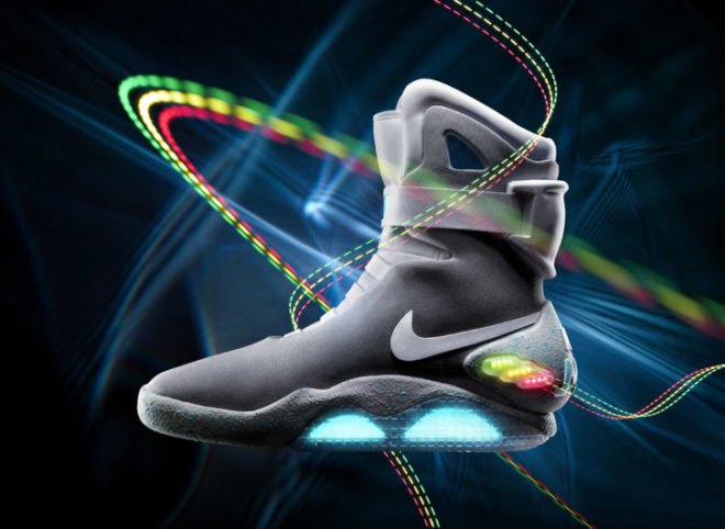 back to the future, shoes, back to the future sneakers, back to the future shoes, marty mcfly, nike shoes, nike limited edition, michael j fox, michael j fox foundation