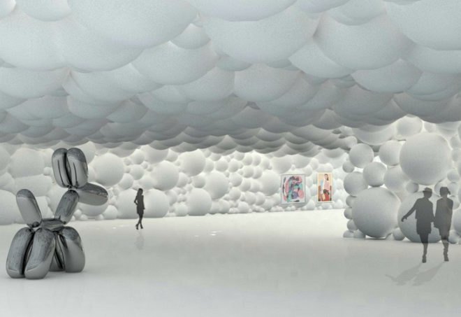New Taipei City Art Museum, James Law Cybertecture, art museum, taipei, design competition, bubble filled cube, sustainable building