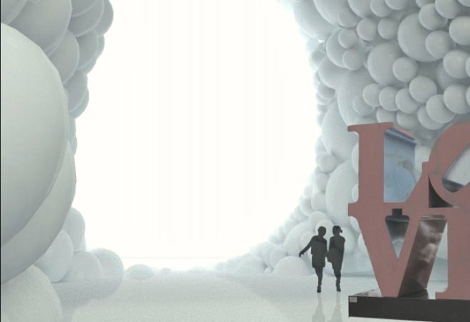 New Taipei City Art Museum, James Law Cybertecture, art museum, taipei, design competition, bubble filled cube, sustainable building