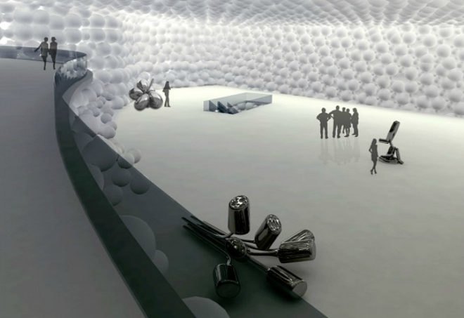 New Taipei City Art Museum, James Law Cybertecture, art museum, taipei, design competition, bubble filled cube, sustainable building