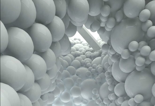 New Taipei City Art Museum, James Law Cybertecture, art museum, taipei, design competition, bubble filled cube, sustainable building