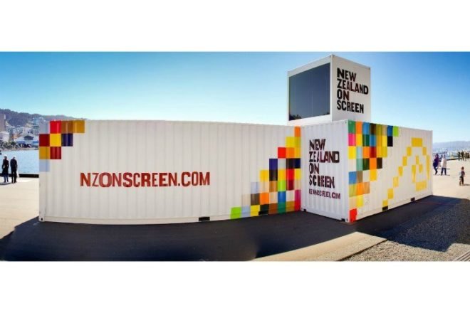 New Zealand on Screen, shipping containers, cargotecture, pop up cinema, new zealand, converted containers