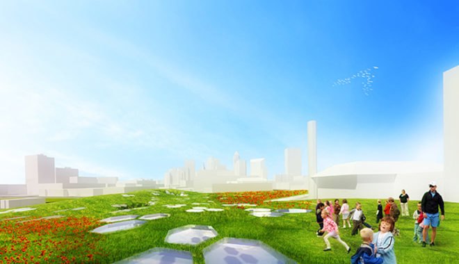 green design, eco design, sustainable design, Organic SCapes and Architecture, Campus International School, Cleveland State University, honeycomb design, OS+A