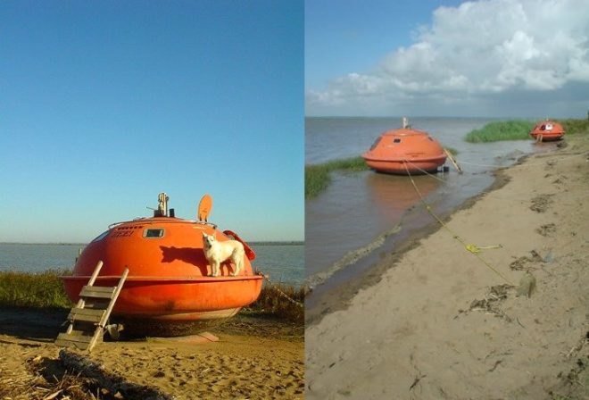 Oil Rig escape pods, survival capsules, Capsule Hotel, the netherlands, floating hotel, denis oudendijk