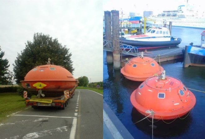 Oil Rig escape pods, survival capsules, Capsule Hotel, the netherlands, floating hotel, denis oudendijk