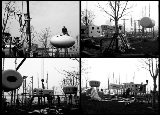 Pavilions in Bailanjing Park, Taranta Creations, urban park, wind turbines, tea house, pavilion