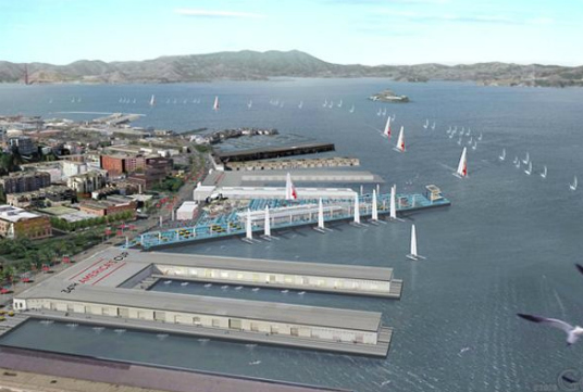 aecom, america's cup, san francisco, green design, sustainable design, green buidling, port of san francisco, kmd architects, pfau long architecture, boat race, yacht race, urban planning, urban space