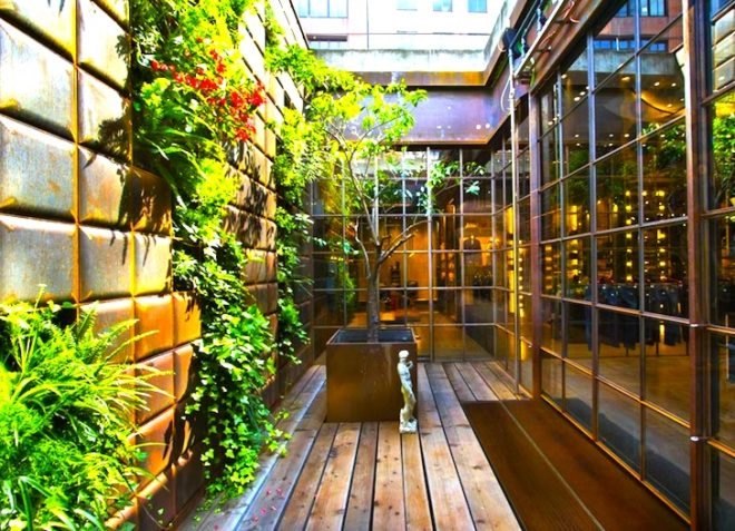 green design, sustainable design, eco-design, green wall, living wall, vertical garden, Replay, Barcelona, Vertical Garden Design, sustainable design, waterfall, Mediterranean