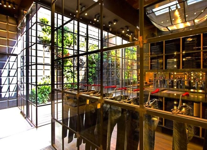green design, sustainable design, eco-design, green wall, living wall, vertical garden, Replay, Barcelona, Vertical Garden Design, sustainable design, waterfall, Mediterranean