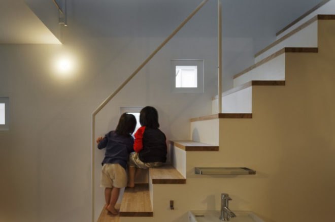 Takeshi Hosaka Architects, tiny house, contemporary Japanese home design,Japanese home addition, Japan eco design, skylights, building design for deaf, pixelated, green design, mini house, Japan green house, Tokyo green house, eco home, eco home design, green addition,