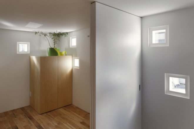 Takeshi Hosaka Architects, tiny house, contemporary Japanese home design,Japanese home addition, Japan eco design, skylights, building design for deaf, pixelated, green design, mini house, Japan green house, Tokyo green house, eco home, eco home design, green addition,