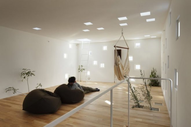 Takeshi Hosaka Architects, tiny house, contemporary Japanese home design,Japanese home addition, Japan eco design, skylights, building design for deaf, pixelated, green design, mini house, Japan green house, Tokyo green house, eco home, eco home design, green addition,
