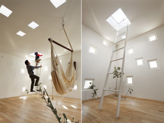 Takeshi Hosaka Architects, tiny house, contemporary Japanese home design,Japanese home addition, Japan eco design, skylights, building design for deaf, pixelated, green design, mini house, Japan green house, Tokyo green house, eco home, eco home design, green addition,