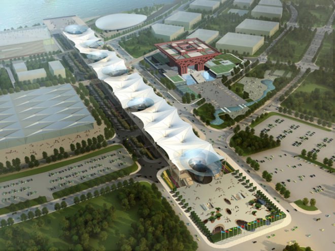 green design, eco design, sustainable design, SBA International, Shanghai, China, World Expo, Expo-Axis, Largest Membrane Roof