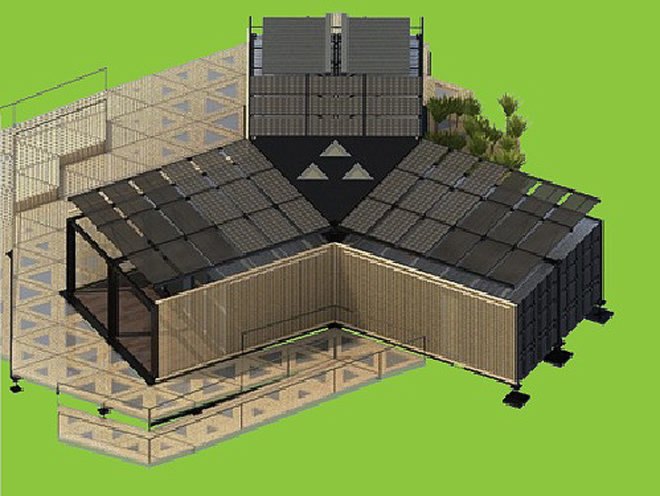 green design, eco design, sustainable design, Solar Decathlon, Washington D.C., Team China, Cargotecture, recycled shipping containers, Y Container, Shanghai, Tongji University, off the grid, photovoltaic roof, solar energy, renewable resources, radiant flooring