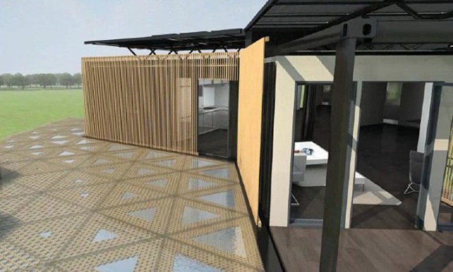 green design, eco design, sustainable design, Solar Decathlon, Washington D.C., Team China, Cargotecture, recycled shipping containers, Y Container, Shanghai, Tongji University, off the grid, photovoltaic roof, solar energy, renewable resources, radiant flooring