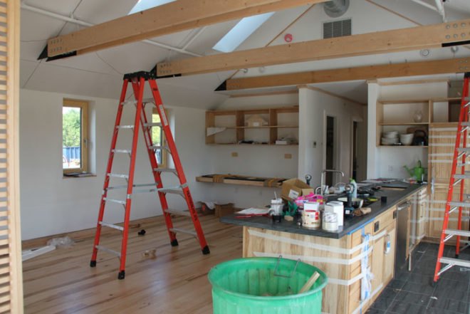 green design, eco design, sustainable design, Solar Decathlon, Washington D.C., off the grid, photovoltaic roof, solar energy, renewable resources, , Middlebury College, New England, Self-Reliance, gabled roof, photovoltaic array, solar heat gain, New England Farmhouse, green wall, living wall