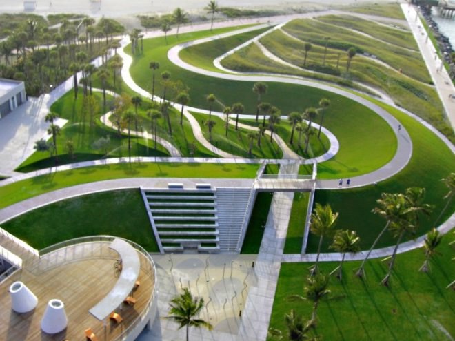 South Pointe Park, Hargreaves Associates, urban green space, hurricane resistant, park, south beach, florida