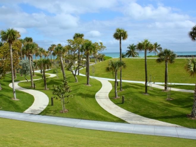 South Pointe Park, Hargreaves Associates, urban green space, hurricane resistant, park, south beach, florida
