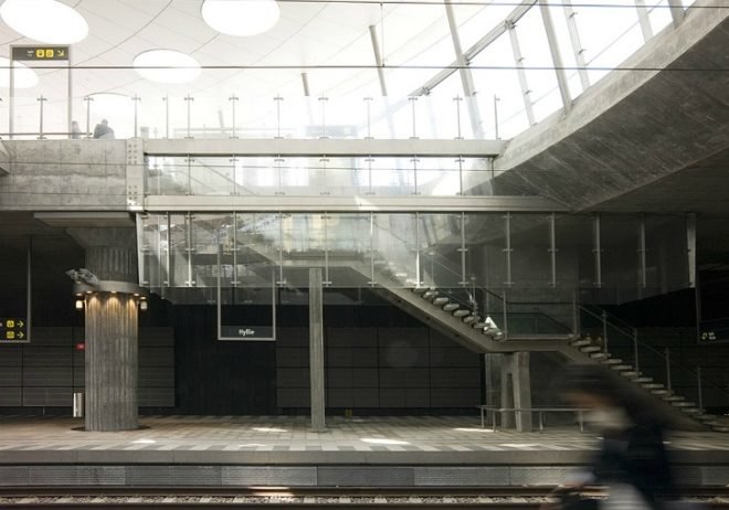 Station Hyllie, Metro Arkitekter, train station, malmo, daylighting, ufo, sweden