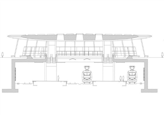 Station Hyllie, Metro Arkitekter, train station, malmo, daylighting, ufo, sweden