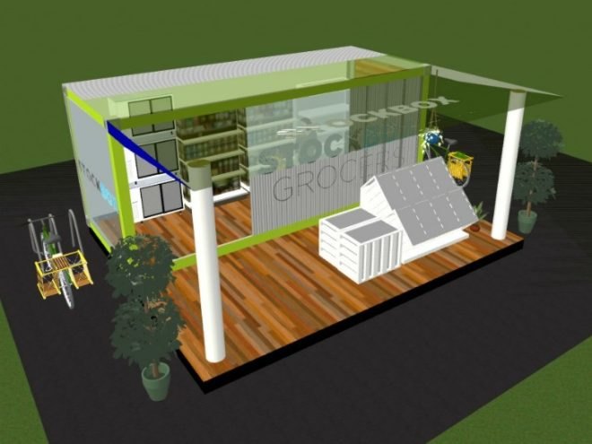 Stockbox Grocers, Prototype, seattle, urban desert, shipping containers, pop up market