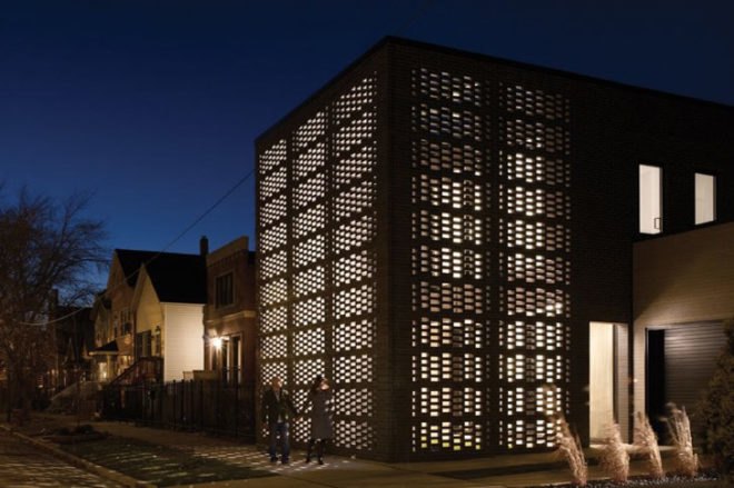 Studio Gang Brick Weave House, Brickweave House, jeanne gang, aqua tower, MacArthur Genius Grant, jeanne gang wins genius grant, chicago architecture, The John D. and Catherine T. MacArthur Foundation, green design, women architects, green architecture, eco architecture, sustainable design, eco design, sustainable architecture, studio gang architects