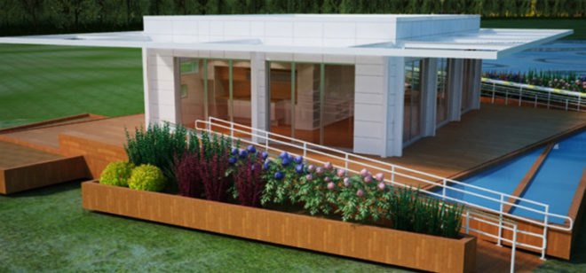 green design, eco design, sustainable design, Florida International University, perFORM[D]ance House, Paul Rudolph, glazing system, Louvers, photovoltaic roof, Solar Decathlon, Murphy Bed