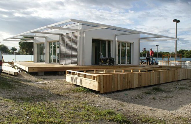 green design, eco design, sustainable design, Florida International University, perFORM[D]ance House, Paul Rudolph, glazing system, Louvers, photovoltaic roof, Solar Decathlon, Murphy Bed