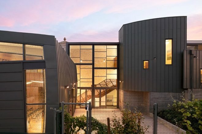 Temple Sinai, Mark Horton Architecture, michael harris architecture, jewish synagogue, leed certification