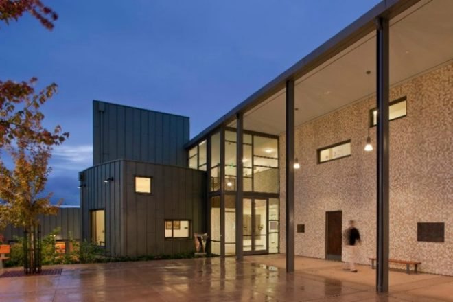 Temple Sinai, Mark Horton Architecture, michael harris architecture, jewish synagogue, leed certification