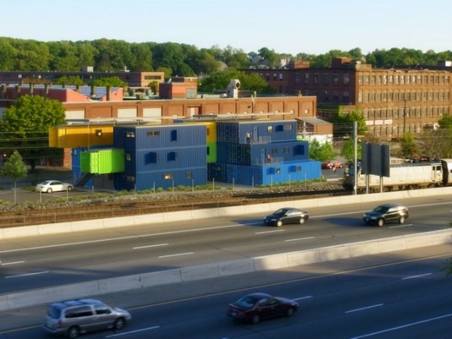 The Box Office, Distill Studio, Truthbox, shipping containers, cargotecture, shipping container office, providence